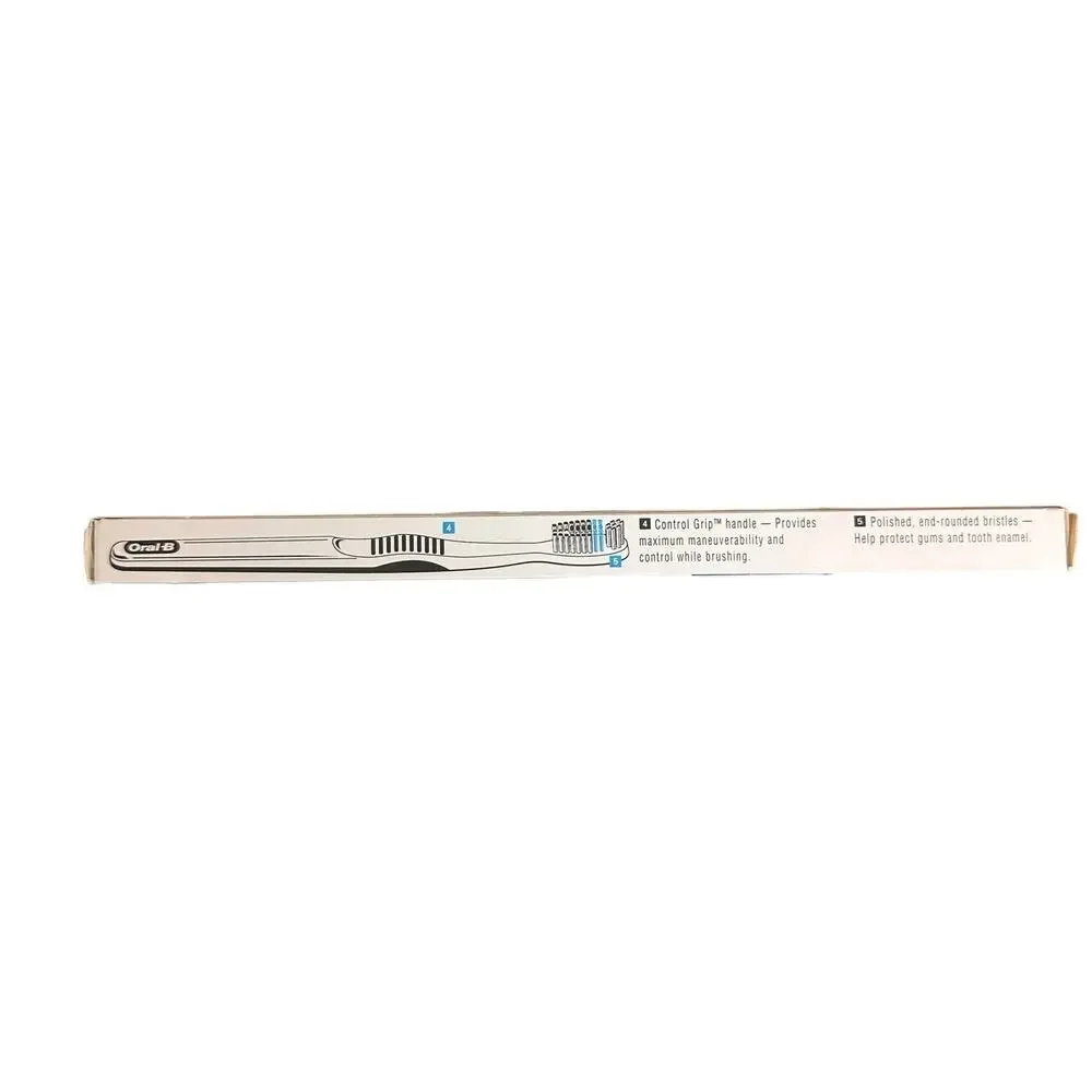 Oral B Advantage Straight Toothbrush 35 Soft Control Grip 1994 Lot of 5
